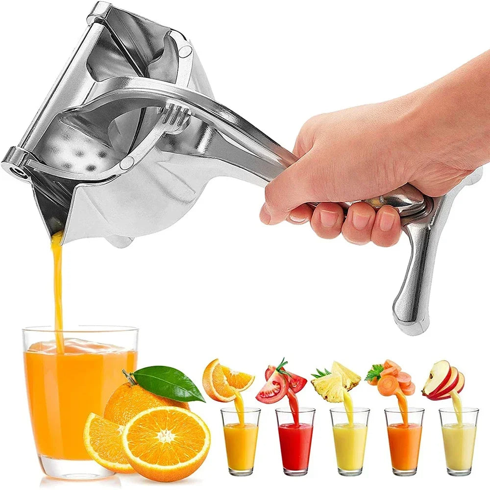 Stainless Steel Manual Juicer: Durable Hand Press for Fresh Juice