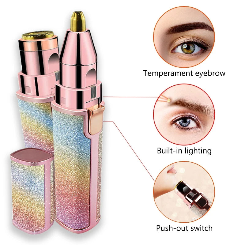 2-in-1 Electric Epilator & Precision Eyebrow Trimmer