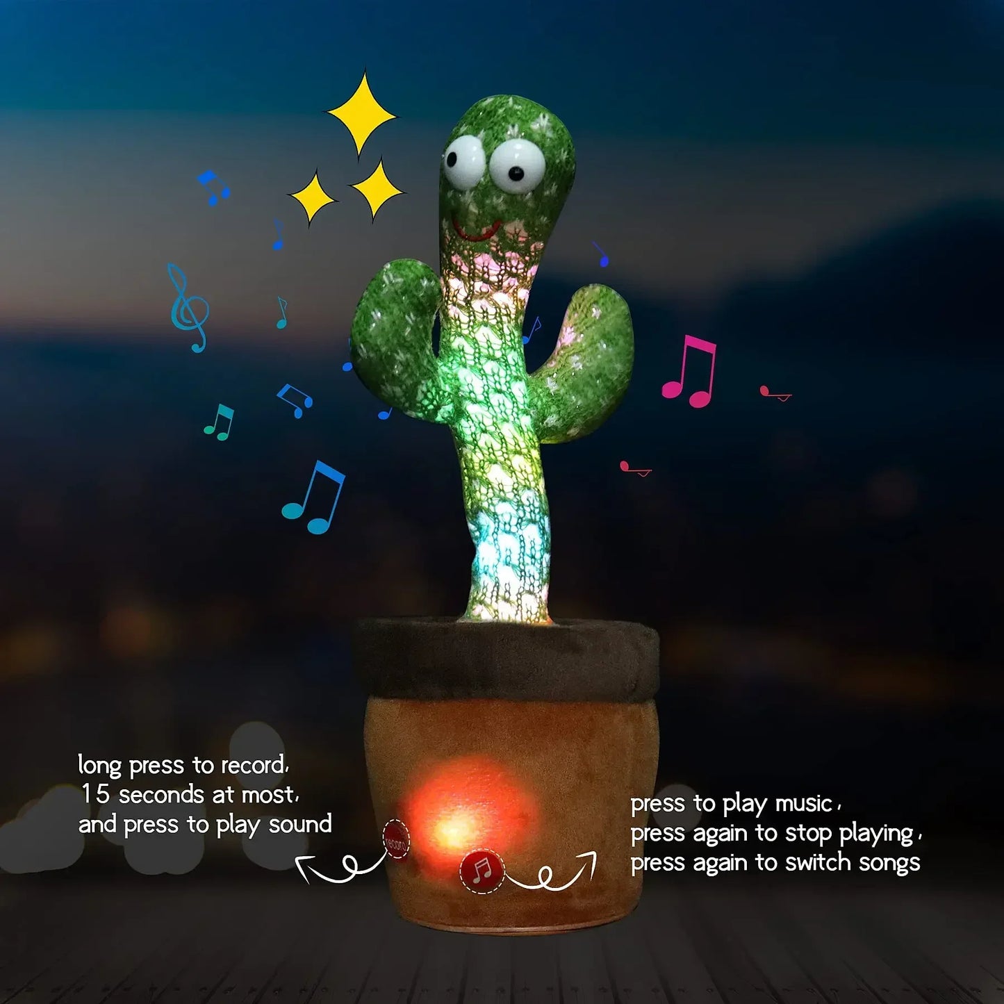 Rechargeable Dancing Cactus Toy